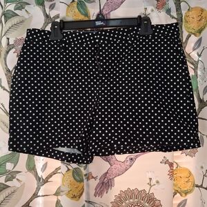 Tommy Hilfiger Black and White Polka Dot Women Shorts